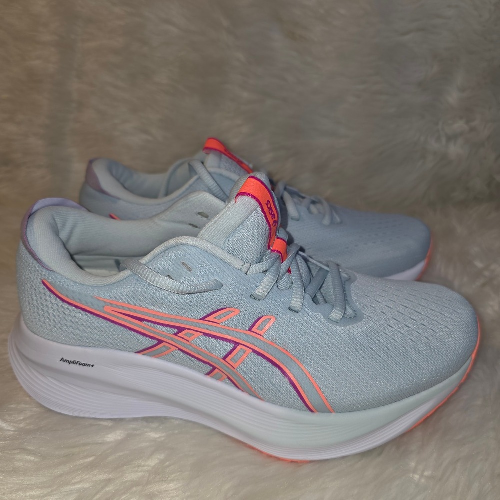 ASICS Gel Excite 11 Running Shoes Women's 8 Cool Grey Sun Coral 1012B861